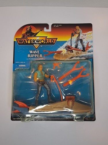 WATERWORLD Wave Ripper with Warrior Mariner Kevin Costner MOC NOS KENNER 1995