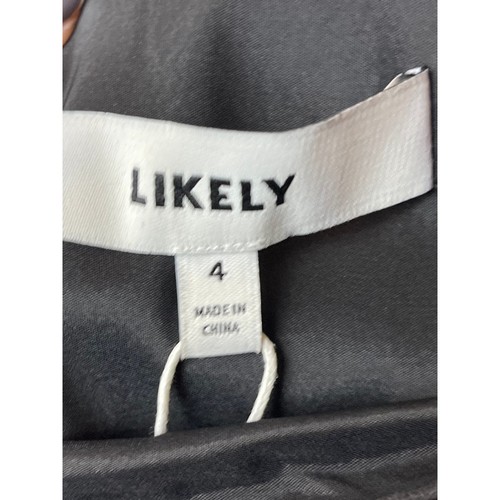 Vestido Likely Delbarton negro asimétrico de un hombro para mujer talla 4 nuevo con etiquetas - Imagen 5 de 8