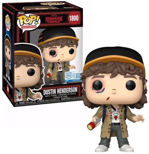 POP Television Dustin Henderson Vinyl Figure #1800 [Battle Damaged]
