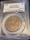 Photo of a 1794-P Large Cent from an eBay listing that sold on Jul 22, 2026