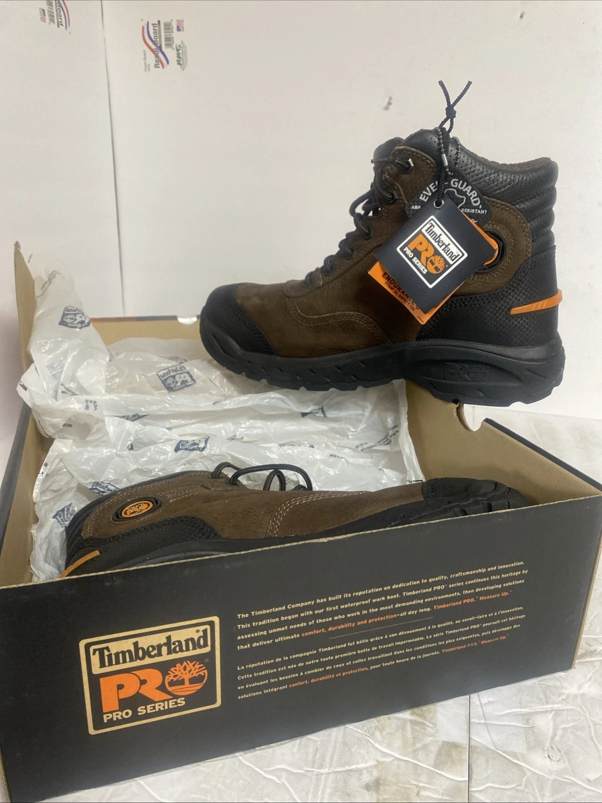 Men’s Size 9 WIDE Timberland Pro Endurance 6” Titan XL Waterproof (Brown)