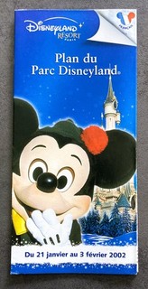 Disneyland Paris Plan guide du parc du 21 janvier au 3 février 2002