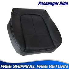 For 2009-2014 Ford F150 Passenger Bottom PERFORATED Leather Seat Cover Black