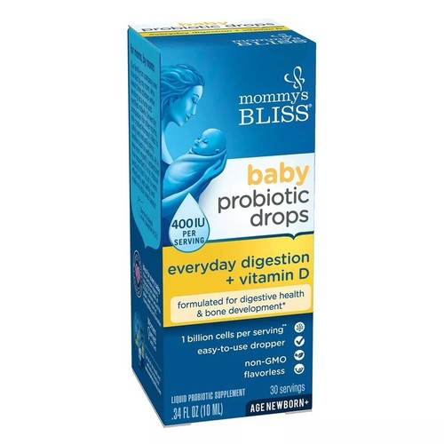 ** Menge 2 Mommy's Bliss Baby probiotische Tropfen mit Vitamin D 10 ml Ablaufdatum 10/25 - Bild 1 von 3