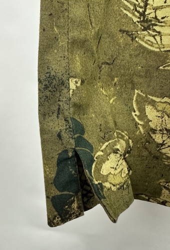 Vintage 90s Olive Green Capri Pants 31x26 ACTUAL Stretch Tropical Botanical Mom - Imagen 5 de 13