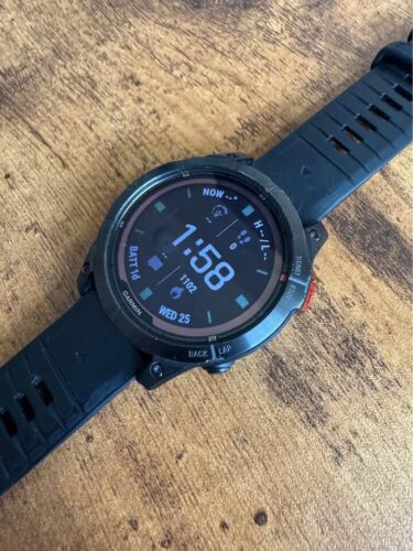 Garmin Fenix 7 Pro Power Glass Solar 47mm Carbon Gray DLC Titanium Black Band - Picture 7 of 7