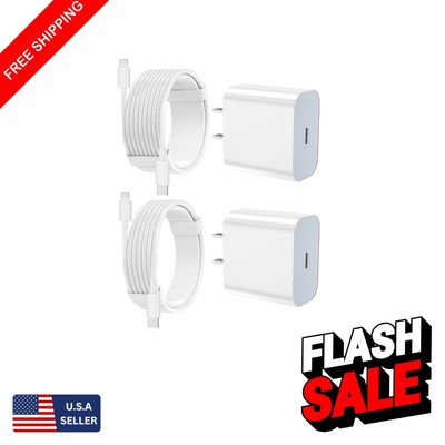 2-Pack Fast Charging USB-C iPhone Charger with 6FT & 10FT Cables Included