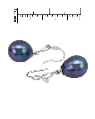 Imponentes pendientes para mujer de oro blanco de 18 K con perlas de agua dulce y diamantes. NUEVO - Imagen 2 de 3
