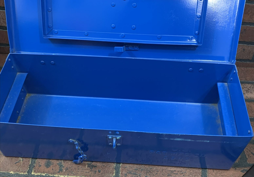 Vintage 1943 Zweiter Weltkrieg Militärausgabe Truhe Werkzeugkiste verzinkte Werkzeugkiste Willys Jeep - Bild 6 von 18