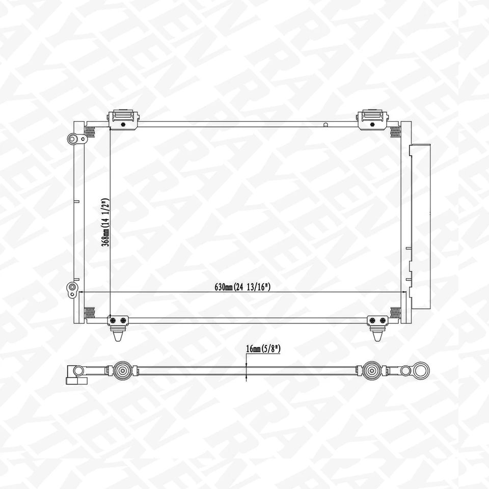 For 2003-2004 Toyota Corolla 2003-2004 Toyota Matrix AC Condenser Aluminum 3085 - Imagem 2 de 2