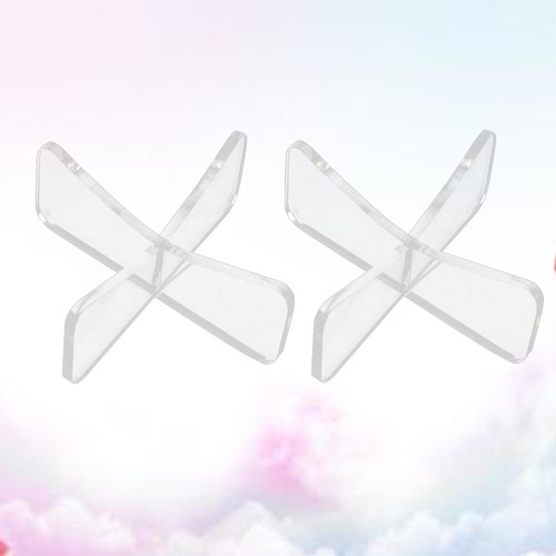 2 Pcs Acrylic Bowling Bracket Football Display Stand Sphere Holder for