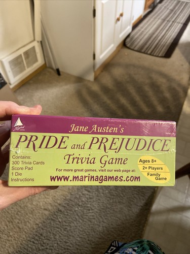 NEW! Jane Austen's Pride and Prejudice Trivia Game Factory Sealed with Bonus - Picture 4 of 5