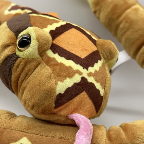 Realistic 54" The Petting Zoo Plush SNAKE w/ RATTLE Rattlesnake Plush With Tag - Picture 2 of 20
