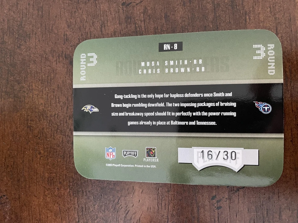 Playoff Contenders 2003 #RN-8 Smith Brown números redondos automático dorado #/30 Foto 2 de 2