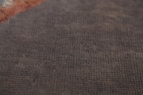 Geometric Gray Wool Tebriz Over-Dyed Traditional Handmade Vintage Area Rug 10x12 - Picture 9 of 20