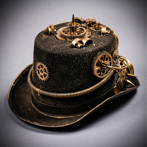 For Men & Women Steampunk Top Hat Victorian Costume Party Prom Top Hat Goggles - Picture 59 of 94