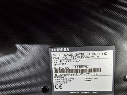 K188 Toshiba Satellite c50-b-14d Intel n2830 2.16ghz laptop 4GB Ram 500GB hdd - Picture 15 of 15
