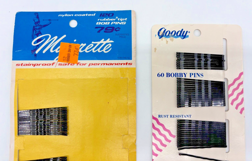 Menge: Neu aus altem Lagerbestand Vintage Majorette UND Goody Bobby Pins auf Werbekarten schwarz - Bild 8 von 13