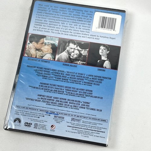 Audrey Hepburn DVD Collection Roman Holiday Sabrina Breakfast at Tiffany's New - Picture 2 of 6