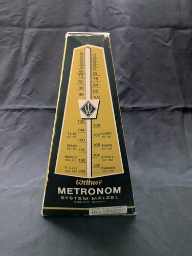 Vintage Wittner Walnut Wooden Metronome Bell # 813M Made in Germany With Video - Picture 8 of 11