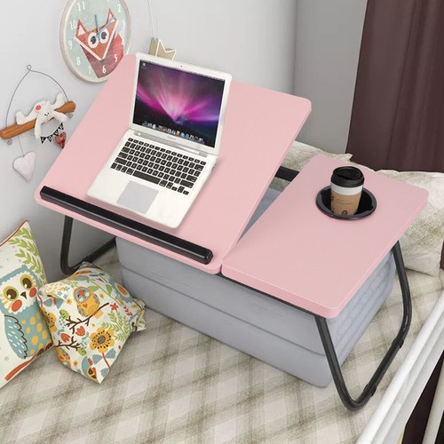 Wooden Folding Laptop Desk Tray for Bed Sofa Reading Stand Writing Reading Table - Picture 8 of 22