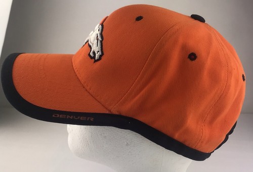 Sombrero de fútbol americano ajustable naranja caballo bordado Denver Broncos - Imagen 2 de 9
