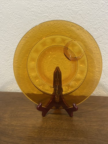 Vintage Farbe Krone Bernstein (dunkel) von Colony - Indiana Glas Snack Teller ohne Tasse - Bild 1 von 6