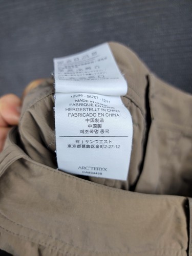 Arc'teryx pants size 6 casual utility windbreaker active hike 30x30 - Picture 21 of 21