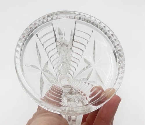 VTG FEDERAL Wigwam Clear Depression Glass Double CANDLE HOLDER - Picture 6 of 6