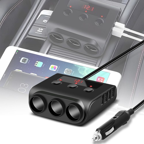 12V 24V Auto KfZ Adapter 3 Fach Zigarettenanzünder Verteiler mit 4 USB Steckdose - Bild 7 von 17