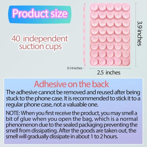 Silicone Suction Cup Phone Case Mount Double Sided Hands-Free Strong Grip Holder - Picture 10 of 90