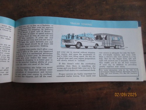 1966 FORD OWNER'S MANUAL - Picture 6 of 9