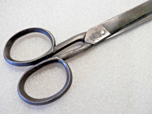 Antique English Sheffield Steel Long Blade Tailor Scissors vintage - Picture 6 of 9