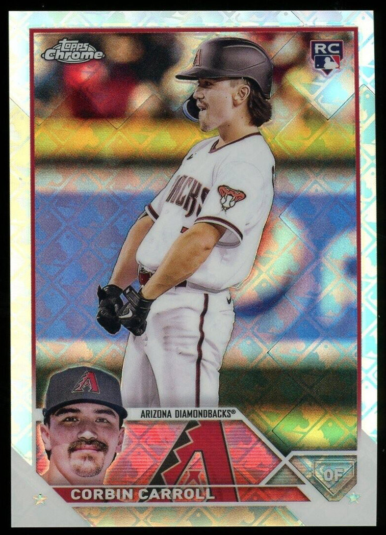 2023 Topps Chrome Logofractor Corbin Carroll RC SSP Image Variation #95 Dbacks