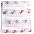 Peanuts Snoopy SLEDDING SKATING Christmas Holiday Plush Blanket 60" x 90" Twin