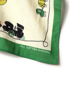 KAPITAL カラーバンダナ(PECKISH RAINBOWY PARK) Kapital Color Bandana (PECKISH RAINBOWY PARK), Green – Glasswing