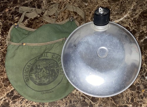 Cantimplora y correa oficial Trail Scout aluminio metal exterior camping senderismo - Imagen 3 de 8