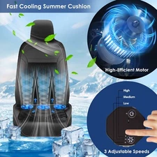 Automatic Water Cooling Seat Cushion Adjustable Speed Fan W/ 500ML Water Bottle