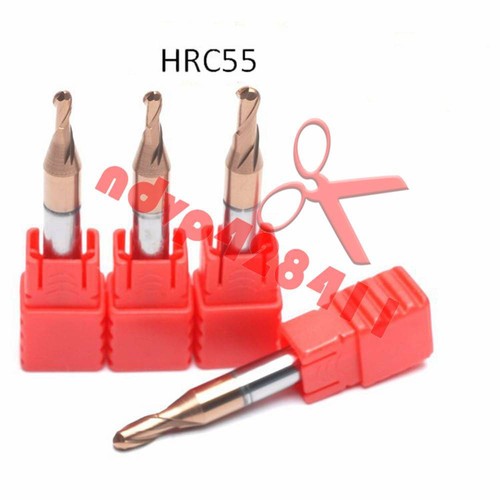 HRC55 HRC65 Ball Nose milling cutter 2 flutes End Mill R0.5-2 (Shank 6) - Picture 3 of 3