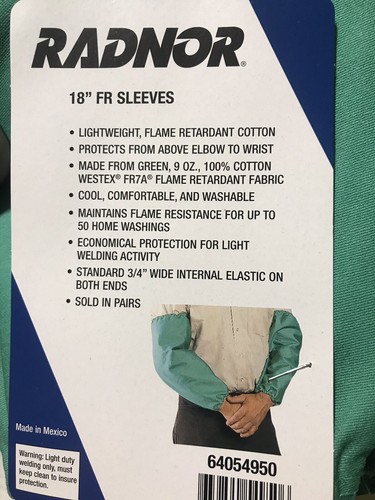 Radnor 18" FR Sleeves welding For Miller Or Lincoln Welding - 第 1/1 張圖片