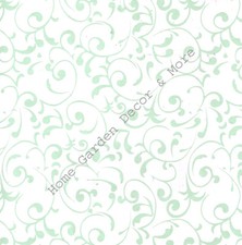 Virtu Swirl Blue Green Teal Scroll Vinyl Contact Paper Shelf Liner Peel Stick