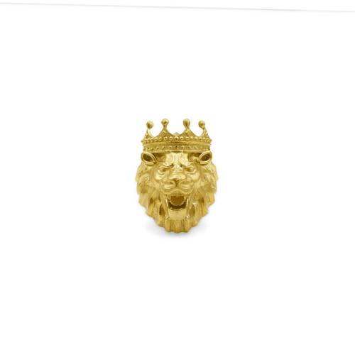 King Of Forest Lion Gold Ring Beautiful Animal Head King Ring For Man Or Unisex - 第 5/6 張圖片