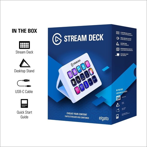 Elgato Stream Deck MK.2 White Weiß 15 Tasten Streaming Mischpult Twitch USB NEU - Bild 2 von 3