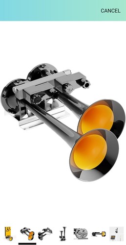 2 Pipe BASURI AIR HORN INDIA EDITION 12V24V 115dB 12 MELODIE FOR TRUCK LORRY - Picture 7 of 7