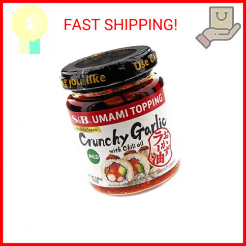 S&B Chili Oil with Crunchy Garlic, 3.88 Fl Ounce