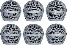 Audio2000'S 6-Pack Dent Resistant SM58 RK154G Steel Grille-Mesh Windscreen NEW
