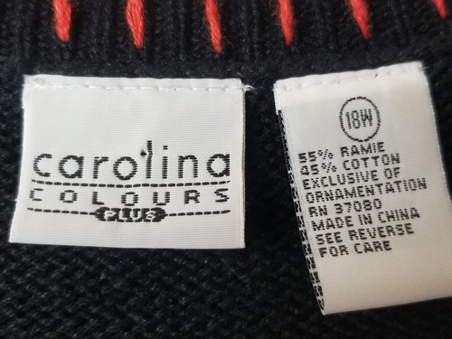 CAROLINA COLOURS HALLOWEEN PUMPKIN VEST with Large Stitched Appliques Size 18W - Picture 5 of 5
