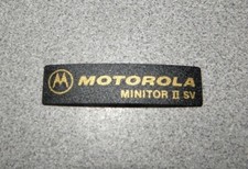 Motorola Minitor II SV (Stored Voice) Label Logo Sticker Name Plate