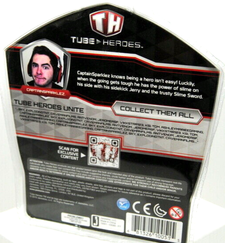 Tube Heroes Captain Sparklez Actionfigur 3" OVP alles Zubehör - Bild 4 von 5