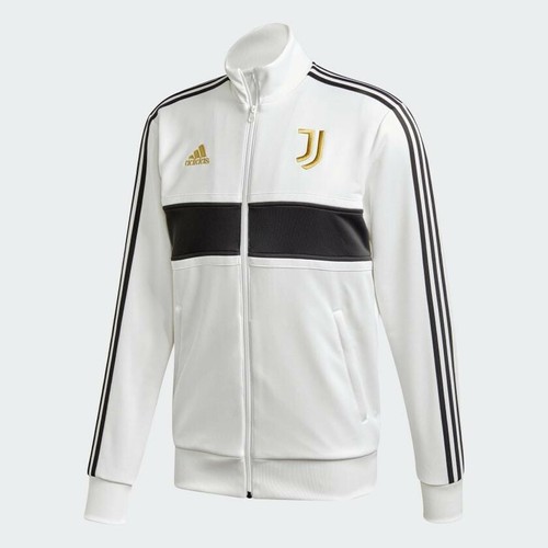 Adidas Juventus 3-Stripes Track Jack Men's Football Full Zip Top White Size S - Picture 3 of 3
